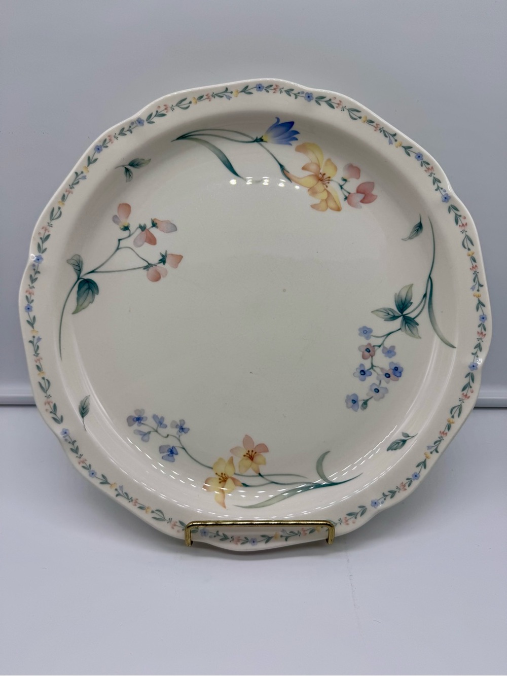 Vintage Noritake American Flowers 7912 Gala Cuisine Round Serving Platter